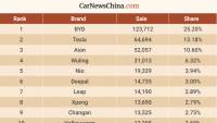 هذه ماركات السيارات الأكثر مبيعًا في أغسطس 2023 في الصين 