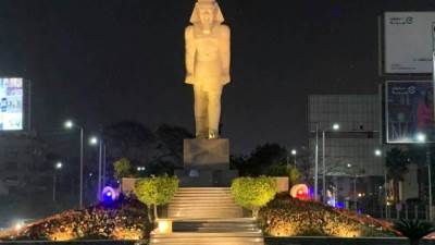 اضاءة تمثال رمسيس في صلاح سالم لن تؤثر على حركة المرور
