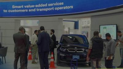 اختبار قيادة لسيارات كهربائية في Mobility (NXM) ومشاركة لهواوي