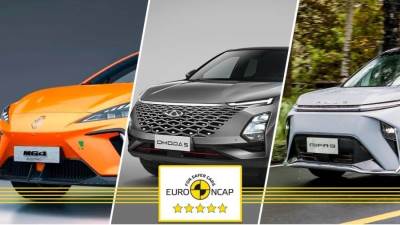 MG4 وسايك ماكسوس MIFA وشيري أومودا 5 يحصلون على 5نجوم في Euro-NCAP