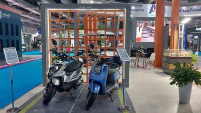 اسكوتر ودراجات واطفاء صغيرة من الهيئة العربية للتصنيع فيSport Expoy 