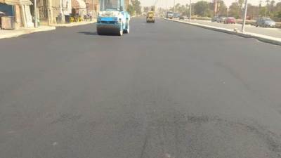 تحويل طريق المنصورية من متهالك الي محور مروري حيوي 